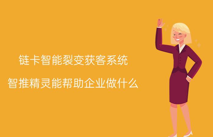 链卡智能裂变获客系统 智推精灵能帮助企业做什么？